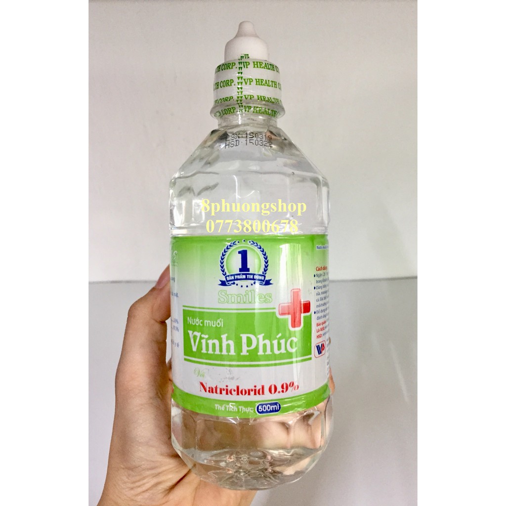 Nước Muối Sinh Lý  Vĩnh Phúc Smile  Chai 500ml.