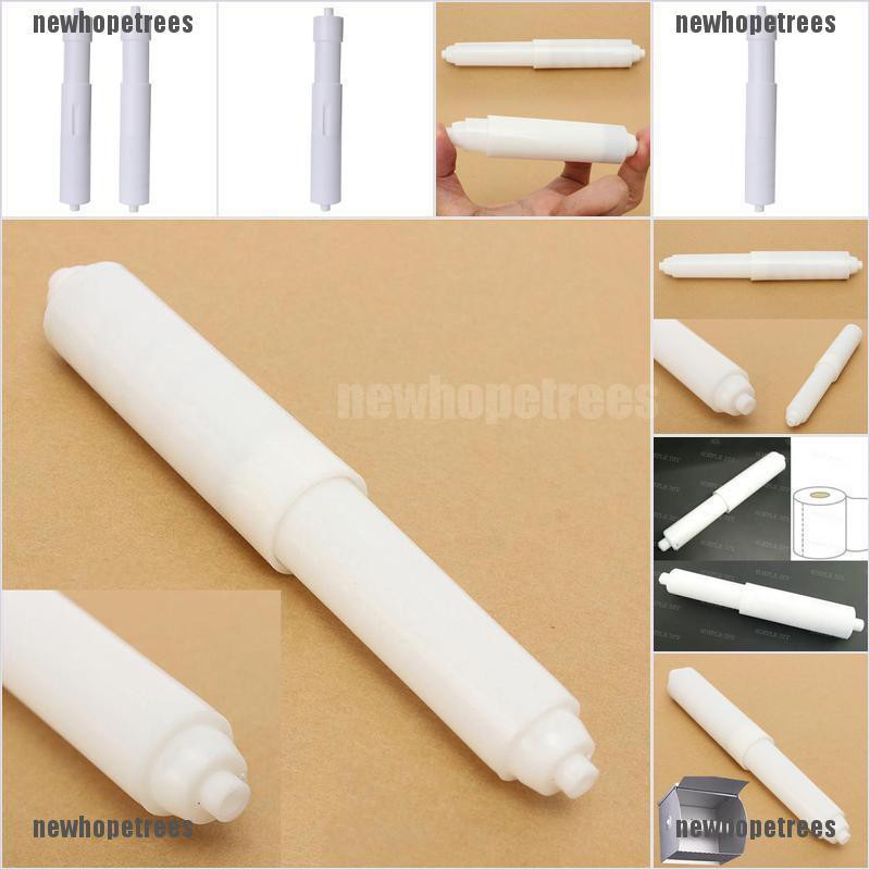 newhopetree White Plastic Replacement Toilet Roll Holder Roller Spindle