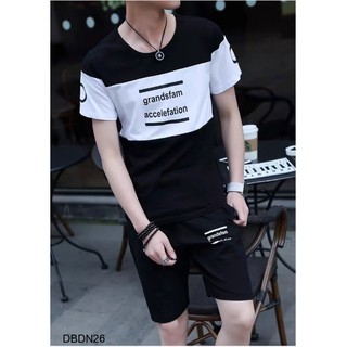 Đồ bộ thể thao nam áo in chữ cá tính-dbdn26