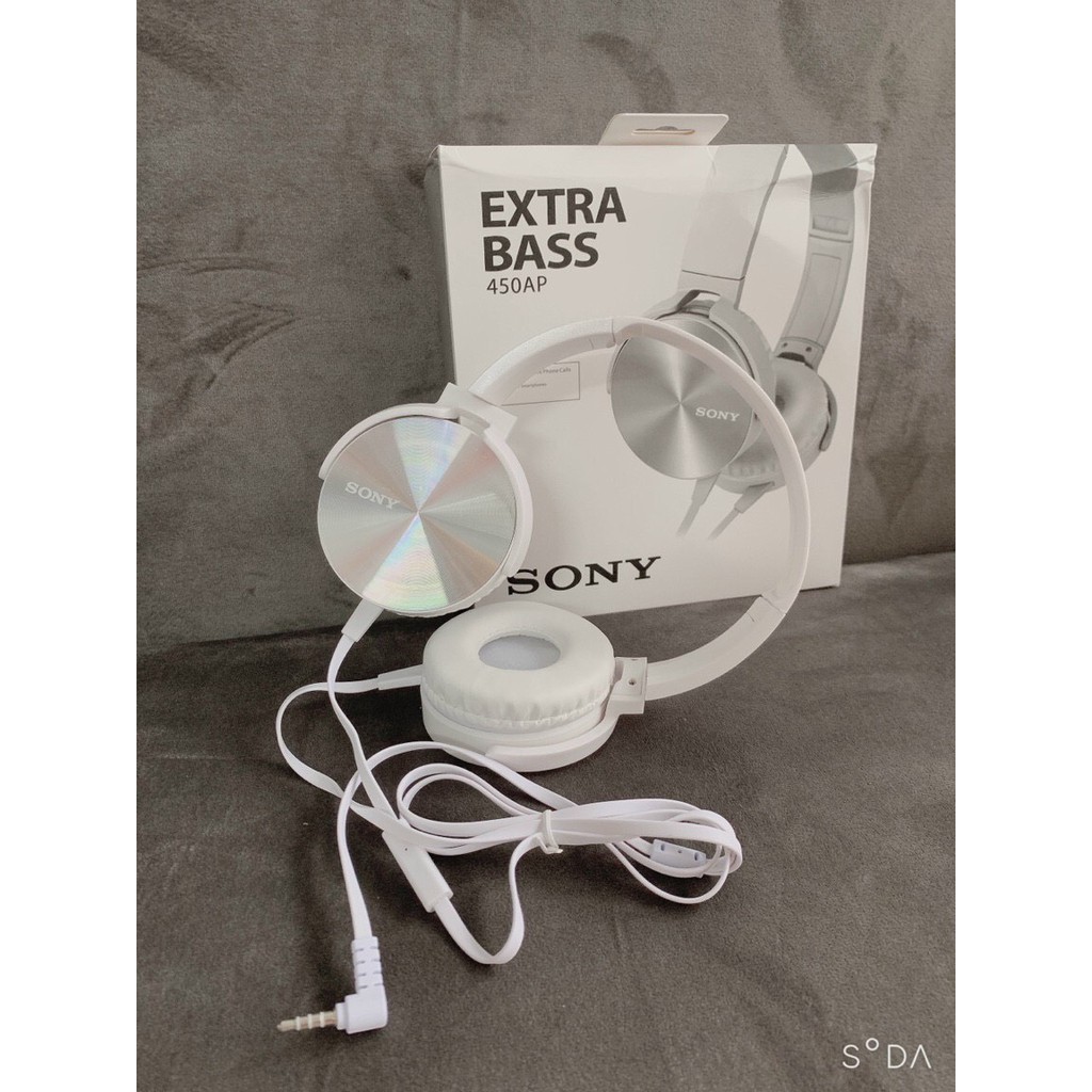 Tai Nghe Chụp Tai Sony Extrbas 450AP Có mic  Âm thanh bass cực chuẩn  Bảo hành 12 tháng