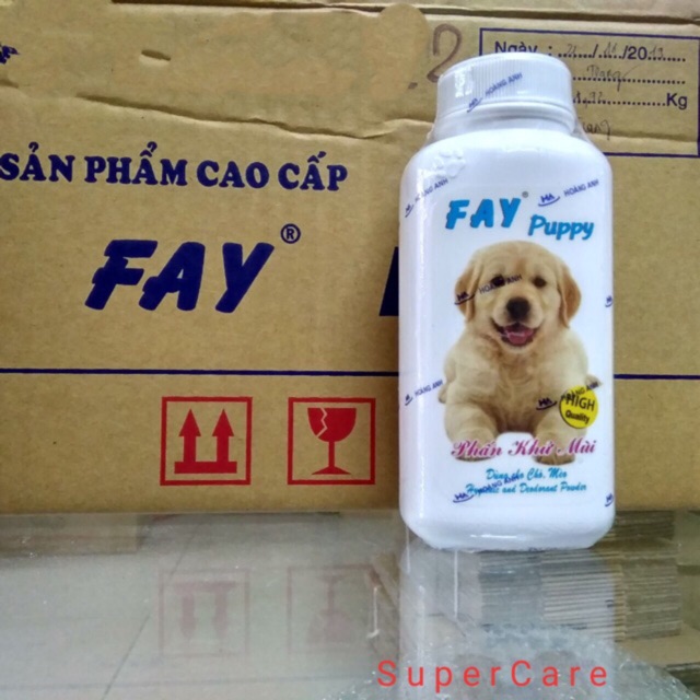 Phấn Thơm Khử Mùi, Tắm Khô Cho Chó Mèo Fay Puppy - 120G