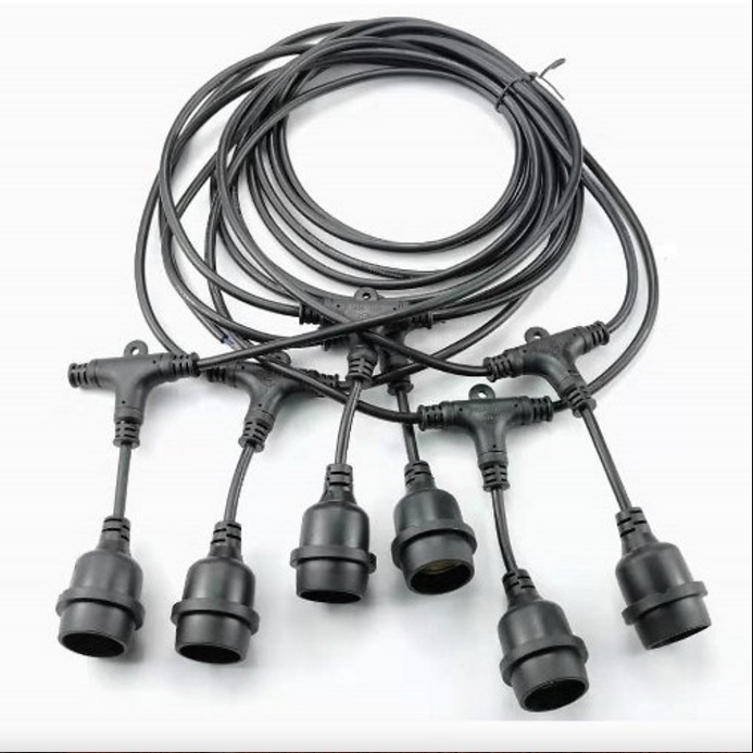 Dây đui đèn trang trí ngoài trời chống nước 10m 15 đui đèn  giá rẻ