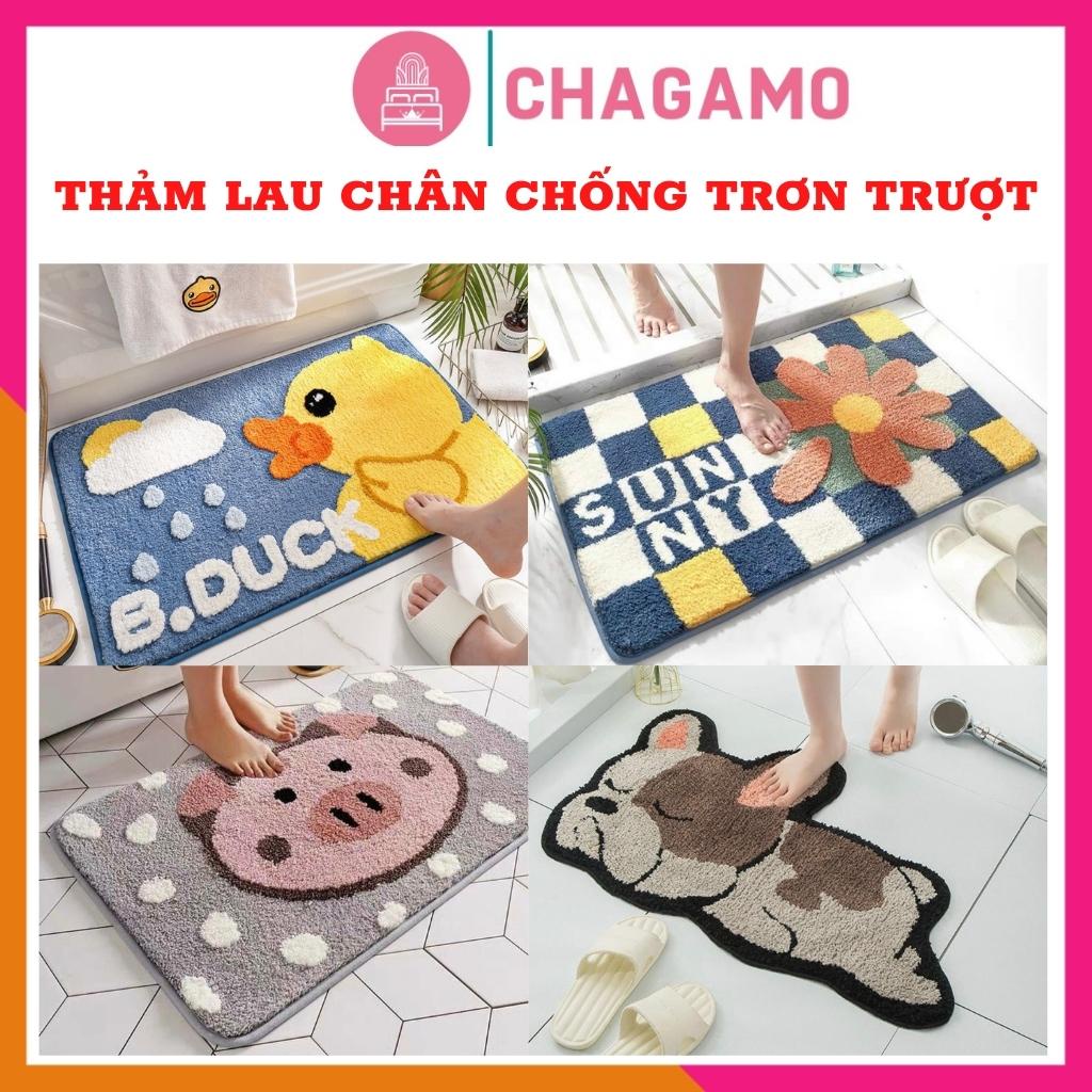 Thảm lau chân hình thú chống trơn trượt thấm nước loại dày 40*60cm