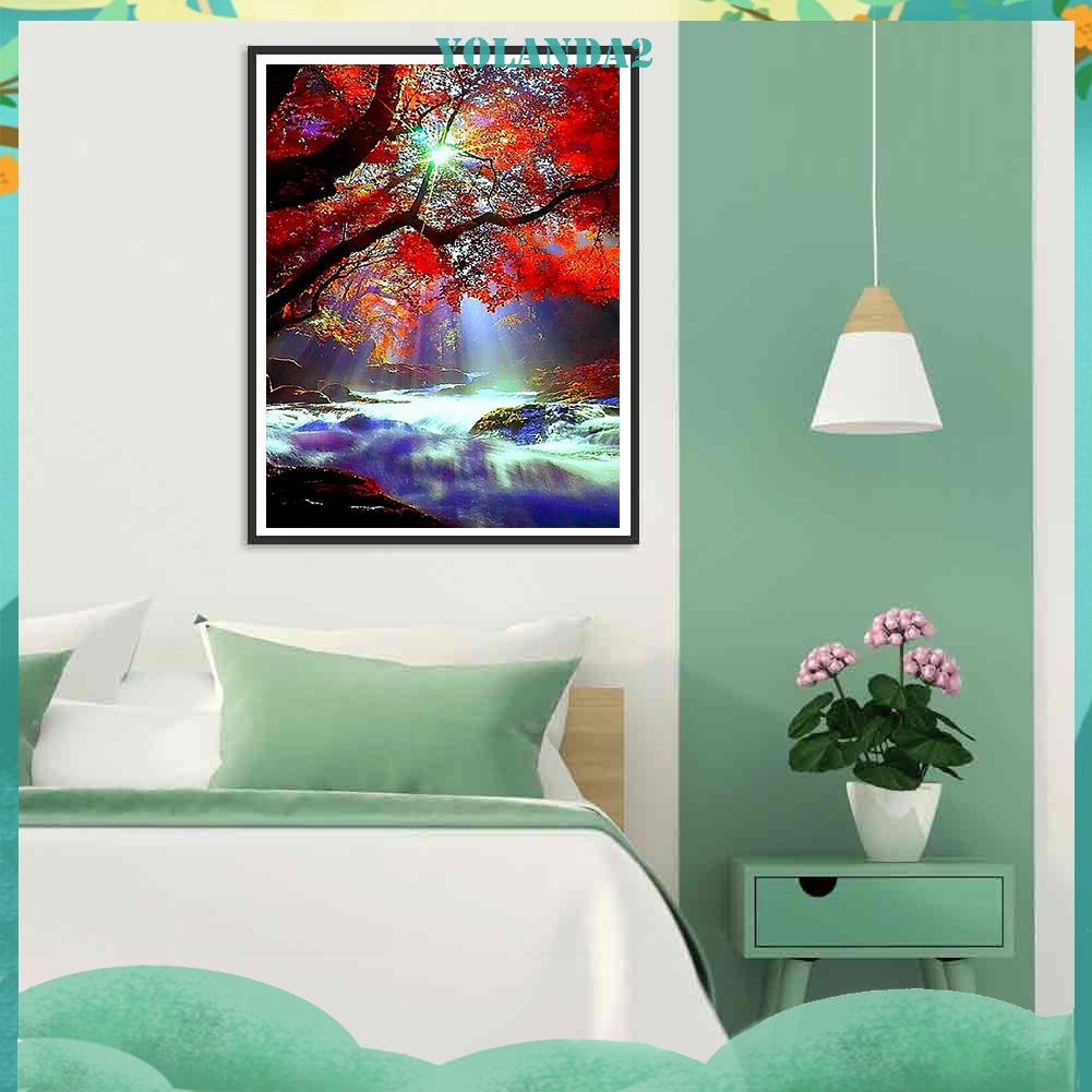 Tranh Đính Đá Kim Cương Toàn Bộ 5D DIY Hình Vẽ Phong Cảnh Núi