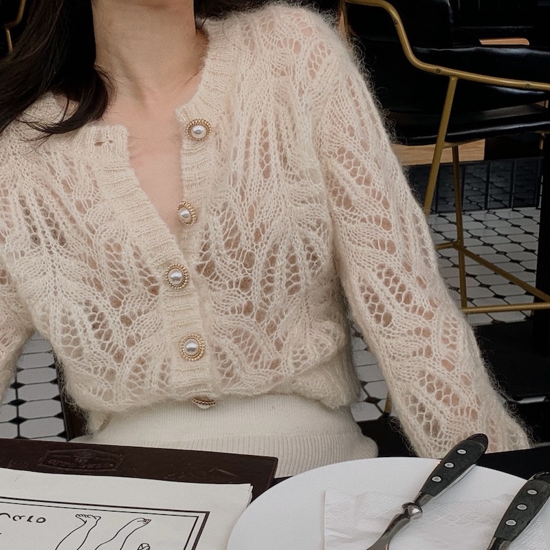 Áo Khoác Cardigan Tay Dài Dáng Rộng Thiết Kế Mới Cho Phái Nữ