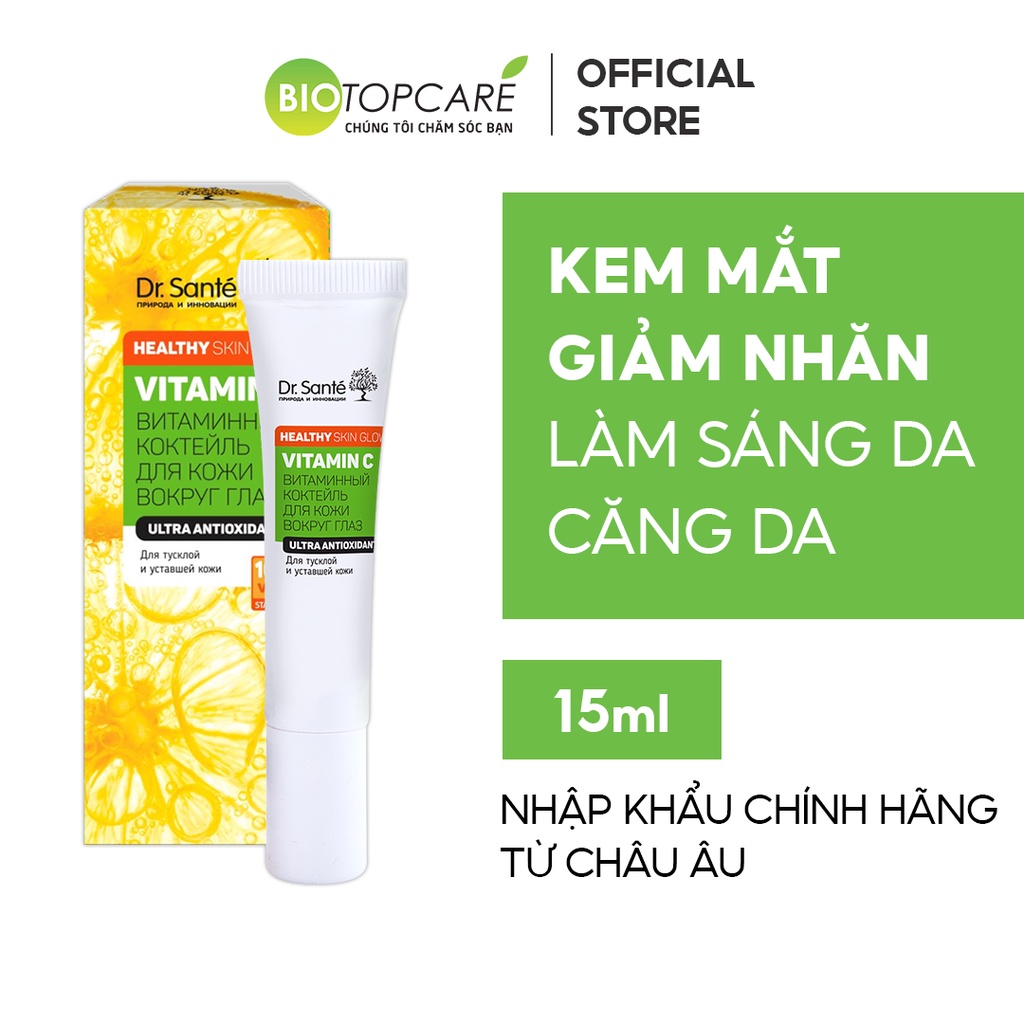 Kem dưỡng vùng da quanh mắt Vitamin C làm giảm nếp nhăn 15ml - BioTopcare Official