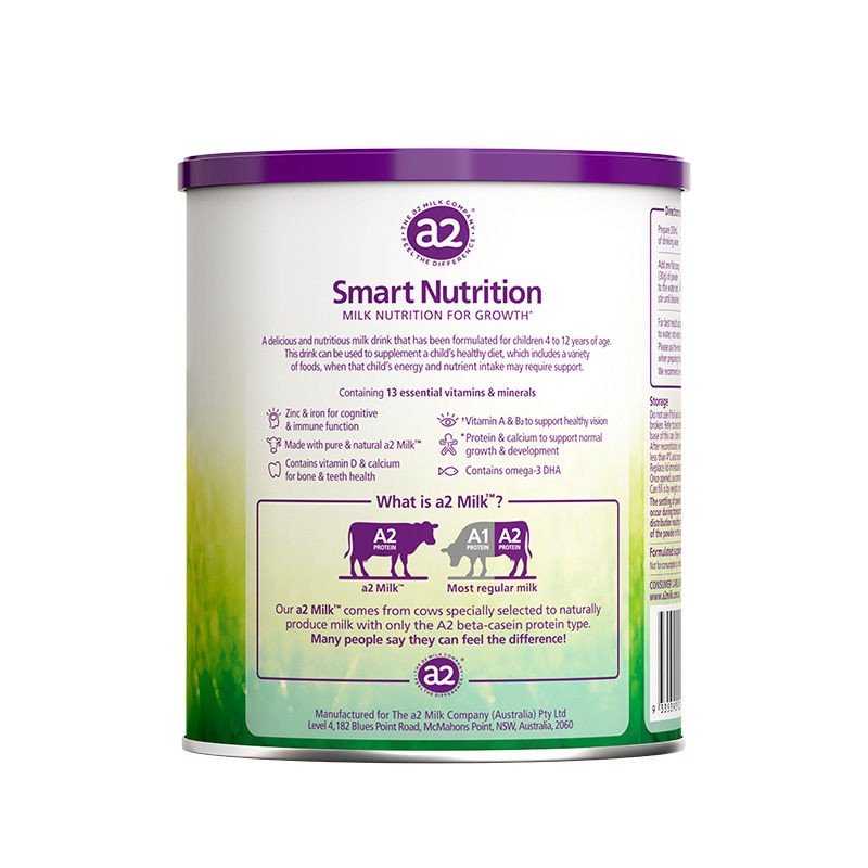 [Mã FMCGMALL - 8% đơn 250K] Sữa A2 Smart Nutrition 750g (4 đến 12 tuổi) tăng cường trí thông minh