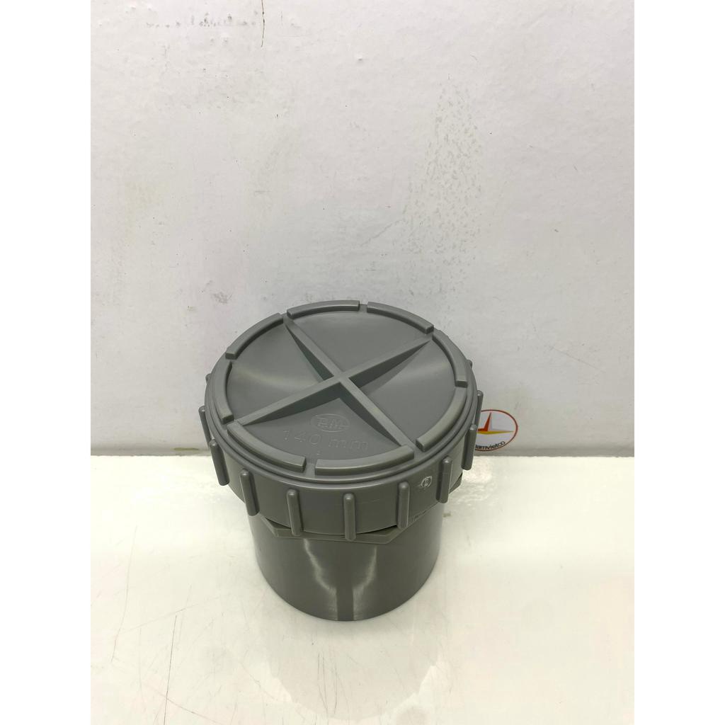 Bít xả ren ngoài/Male threaded clean out phi 140 nhựa PVC Bình Minh_BXRN140