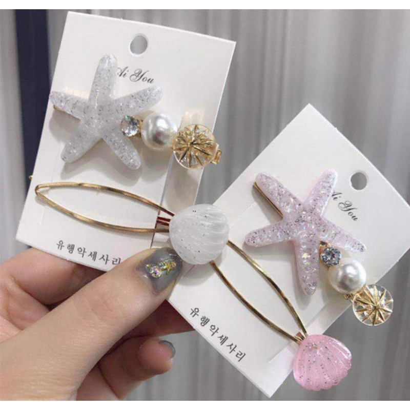 Set 2 kẹp tóc sao biển