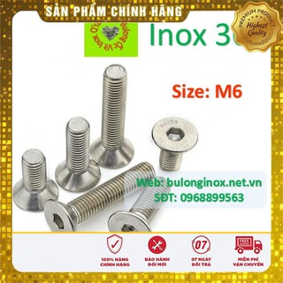 [HÀNG SẮN] Bulong lục giác chìm đầu bằng inox size 6. Ốc lục giác chìm đầu non inox, inox 304
