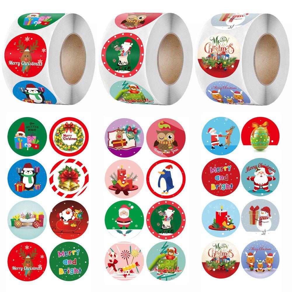 Cuộn 500 Nhãn Dán Trang Trí Giáng Sinh