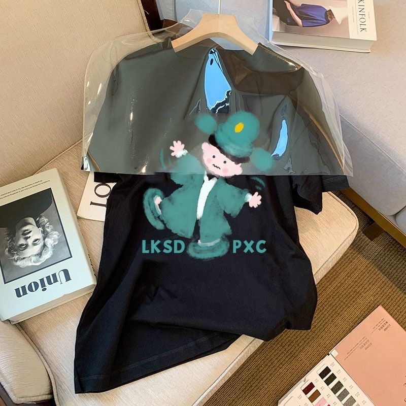 Áo Thun Tay Ngắn Dáng Rộng Thiết Kế Đơn Giản Trẻ Trung Hợp Thời Trang