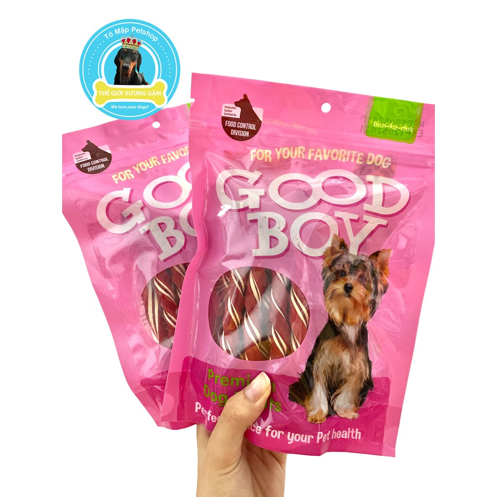 [MỚI] BÁNH THƯỞNG HUẤN LUYỆN GOODBOY QUE XOẮN CHO CHÓ 200GR