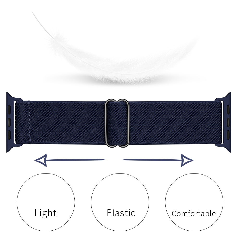 Dây Đeo Đồng Hồ Bằng Nylon Co Giãn Điều Chỉnh Được Cho Apple Watch 44mm 40mm 38mm 42mm