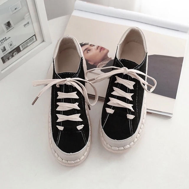 (CÓ SẴN) Giày da lộn mùa thu vintage | BigBuy360 - bigbuy360.vn