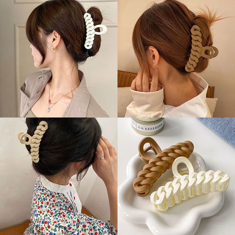 Kẹp Tóc Hình Cá Mập Màu Sắc Cà Phê