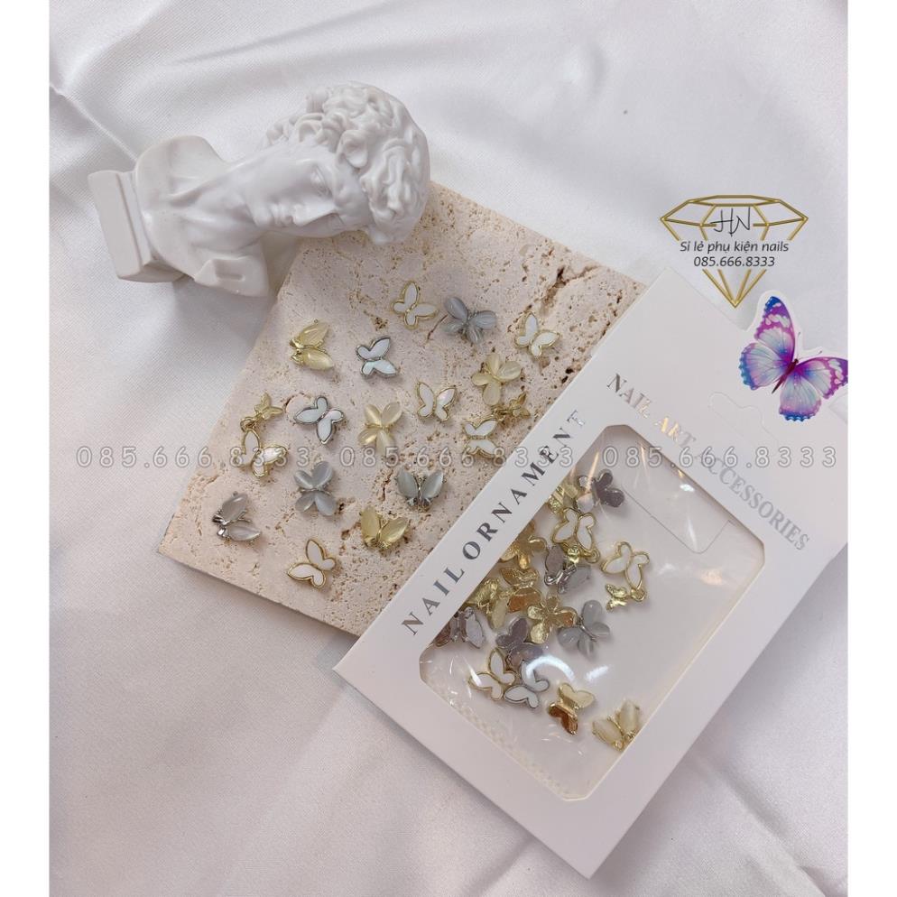 Set bướm kim loại -  trang trí móng tay