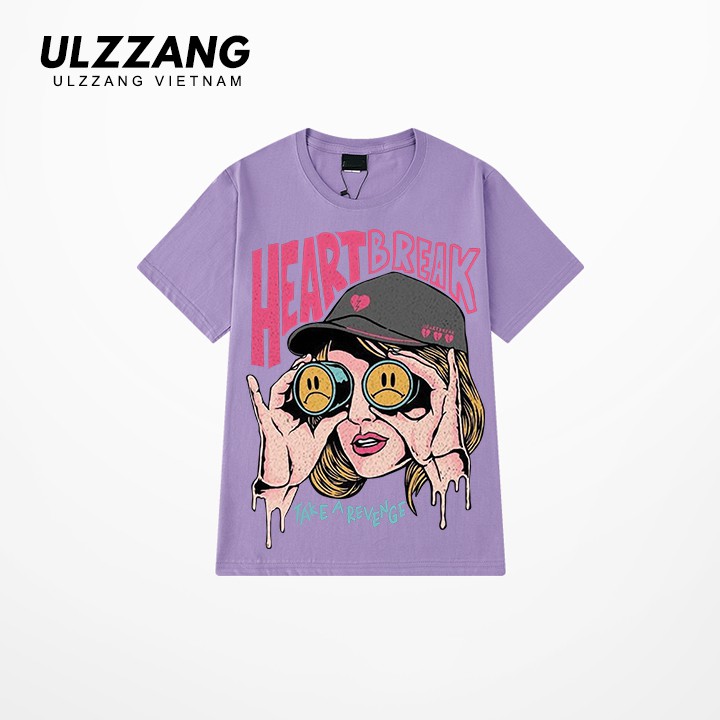 [Mã WABRUL11 giảm 10% đơn 99K] Áo thun local brand ULZZ ulzzang heart break dáng unisex tay lỡ U-18 | BigBuy360 - bigbuy360.vn