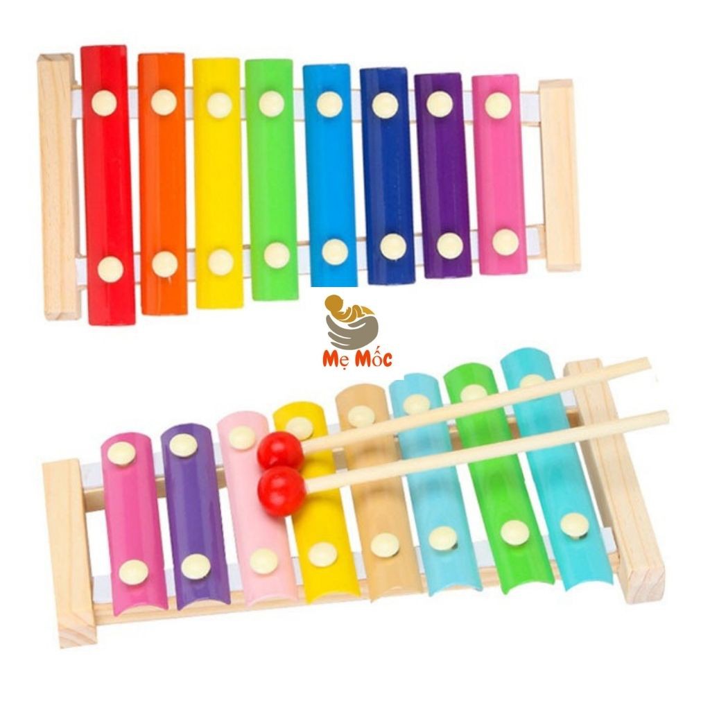 Đàn Gõ Nhạc cho bé - Đồ chơi Gỗ đàn gõ nhạc - Đàn Xylophone 8 thanh giúp bé kích thích phát triển giác quan[Shop Mẹ Mốc