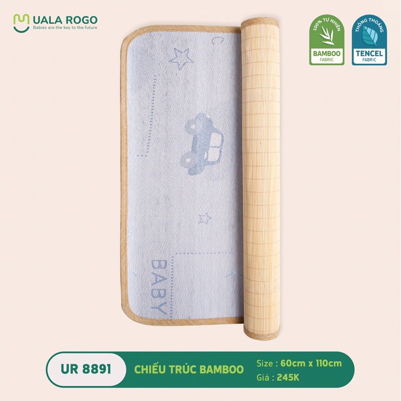 [Uala Rogo] Chiếu trúc Bamboo mẫu mới mềm mát nằm được 2 mặt