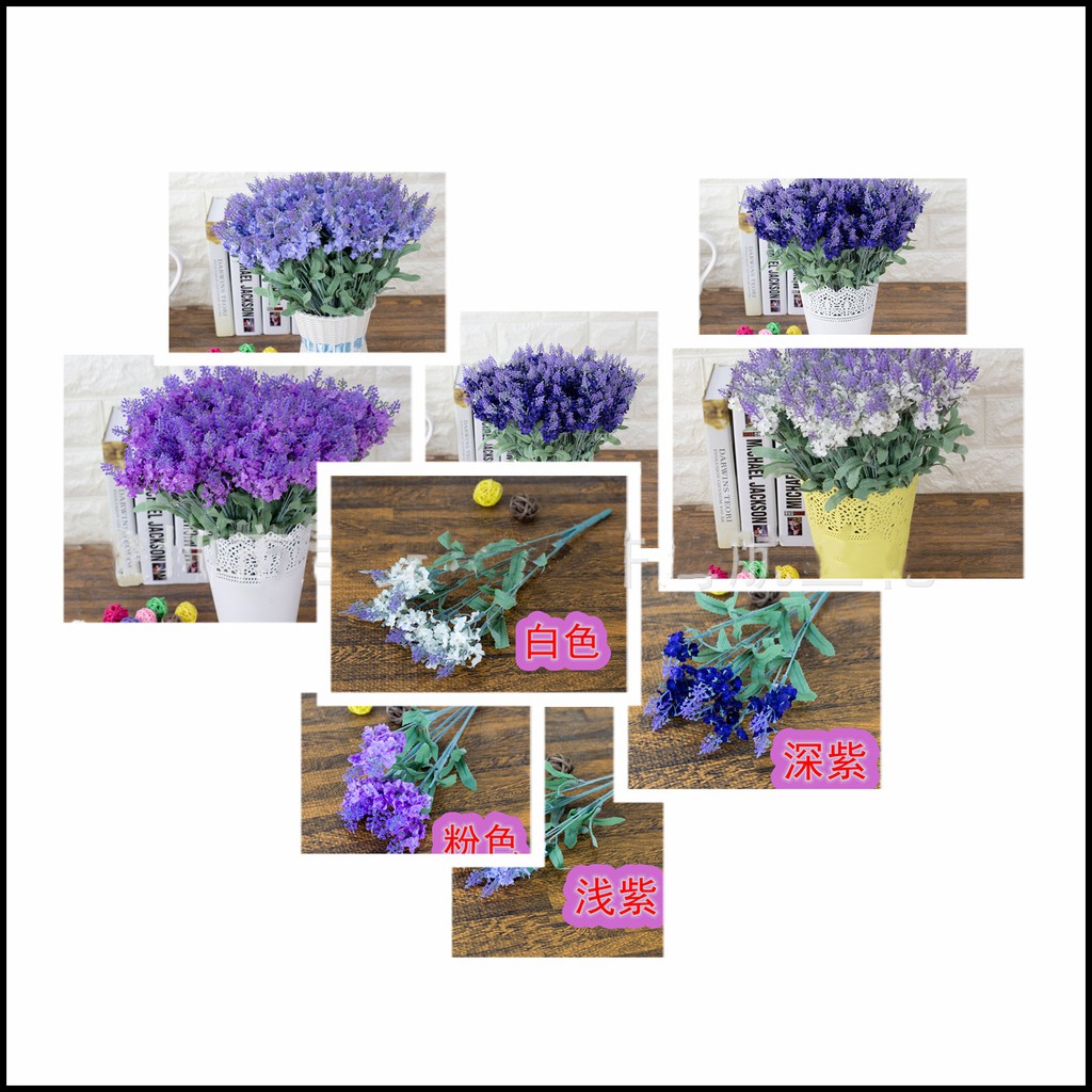 Nhánh Hoa LAVENDER 4 Màu - Hoa Gỉa Cao Cấp nhân tạo cắm trang trí phòng ốc, nhà cửa, decor chụp ảnh siêu xinh [B6-D2]