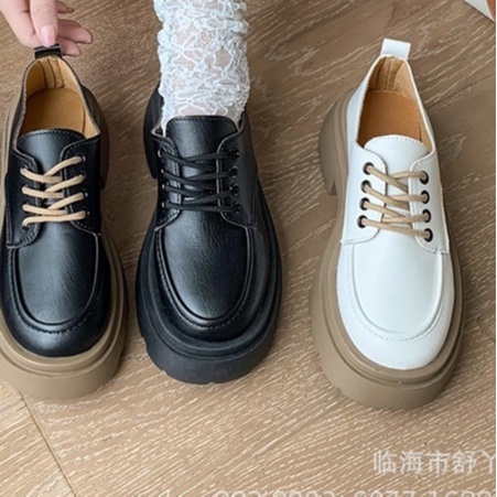 VỀ THÊM_Giầy oxford, slip on nữ 2 màu kem trắng mới