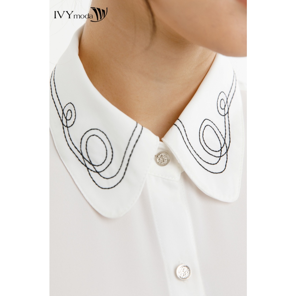 Áo sơ mi lụa nữ IVY moda MS 16M7579