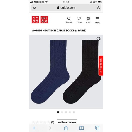 Tất cao cổ Uniqlo
