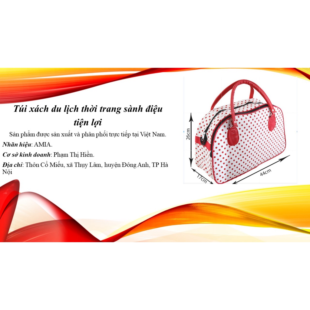 Túi xách du lịch thời trang sành điệu tiện lợi tặng kèm nước hoa 30k