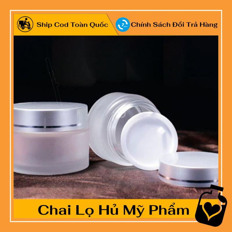 Hủ Đựng Kem ❤ TOP GIÁ RẺ ❤ Hũ Thủy Tinh Nắp Bạc 15g,20g đựng kem, chiết mỹ phẩm , , phụ kiện du lịch