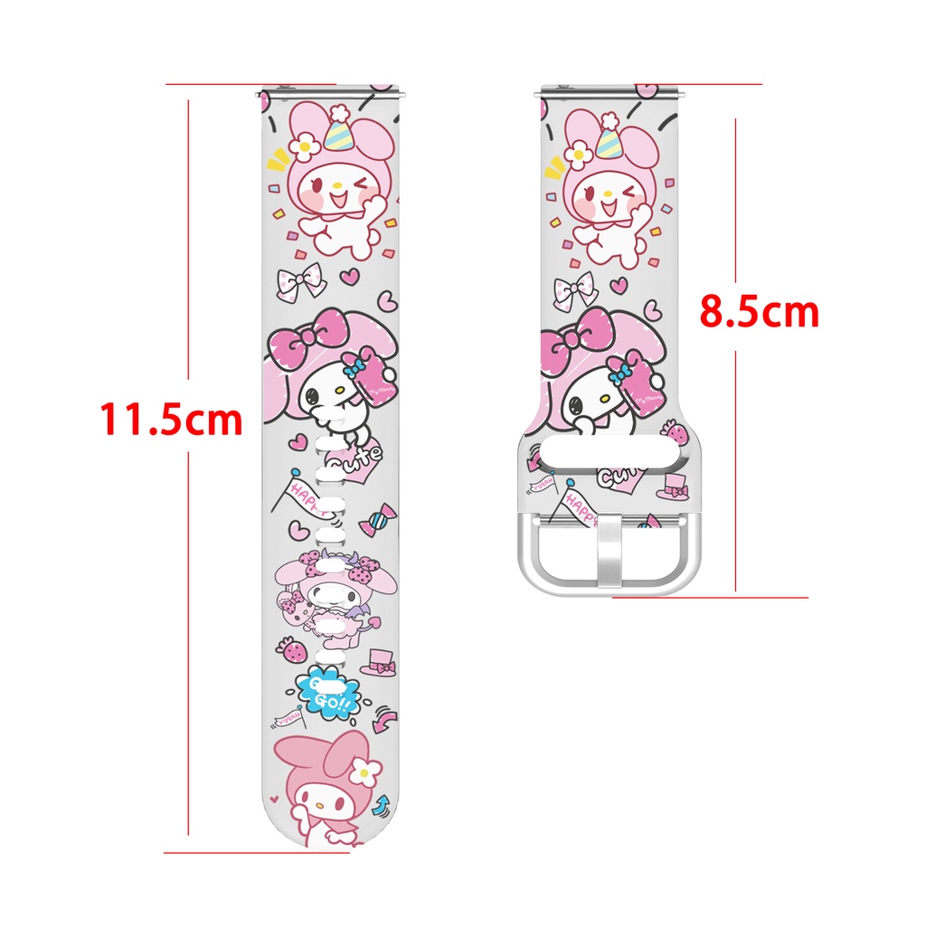 Dây Đeo Đồng Hồ Trong Suốt In Họa Tiết Đáng Yêu Cho Samsung Galaxy Watch Active 2 44/40mm