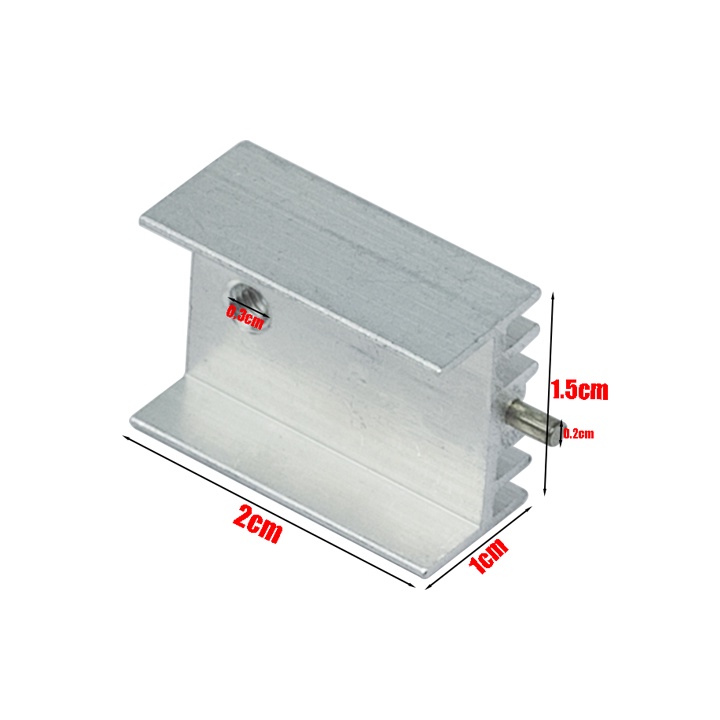 ( 2 Cái ) - NHÔM TẢN NHIỆT TO-220 Kích thước 20x15x11mm