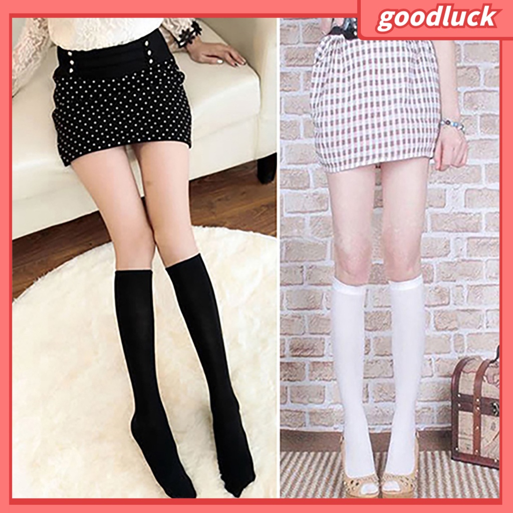Tất cotton màu trơn mềm dành cho nữ