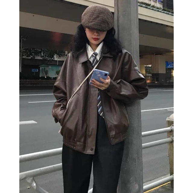 Order áo khoác da ulzzang 4358