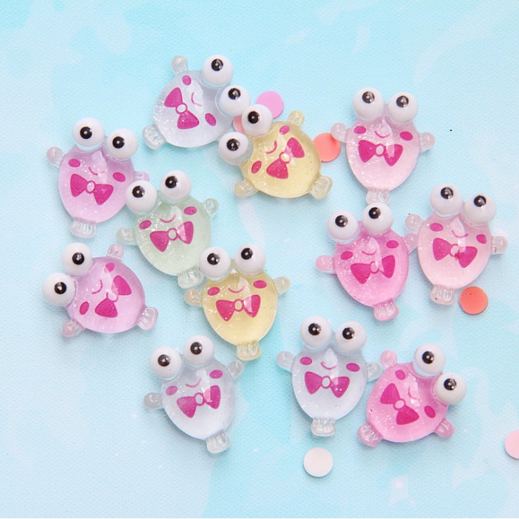 Sticker jibbitz gắn dép sục Crocs hình bạch tuộc trong suốt