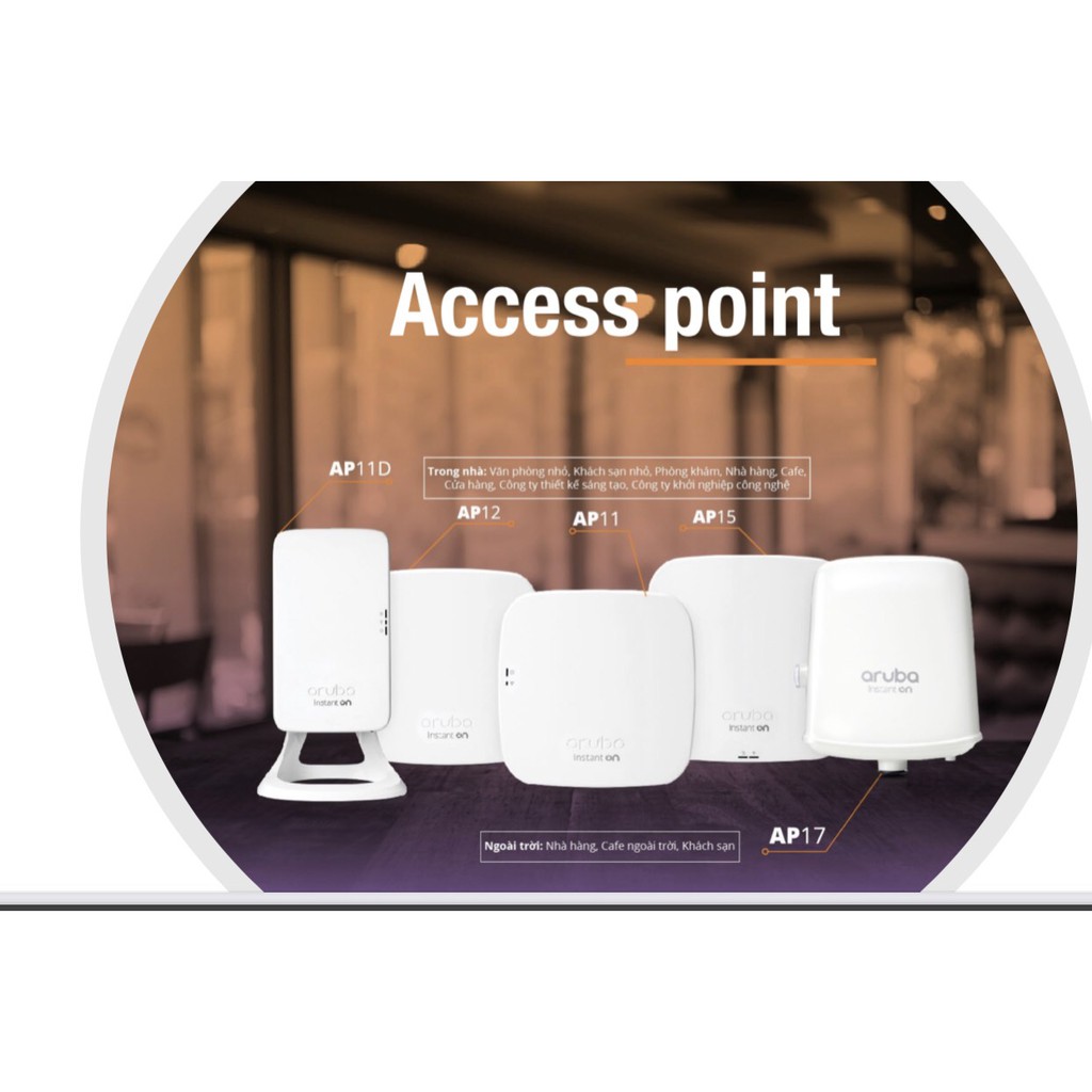 [Mã ELMS05 giảm 5% đơn 300k]AP17 (R2X11A) - Thiết bị phát sóng không dây (Wifi) Aruba Instant On Access Point Outdoor