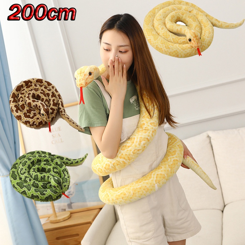 Đồ chơi nhồi bông Hình Rắn 200CM Trang Trí Ghế Sofa / Bé Trai / Bé Gái Làm Quà Tặng