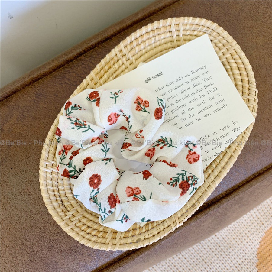 Cột tóc Scrunchies vải hoa nhí siêu đẹp, Buộc tóc vải hot trend BeBie - BP162