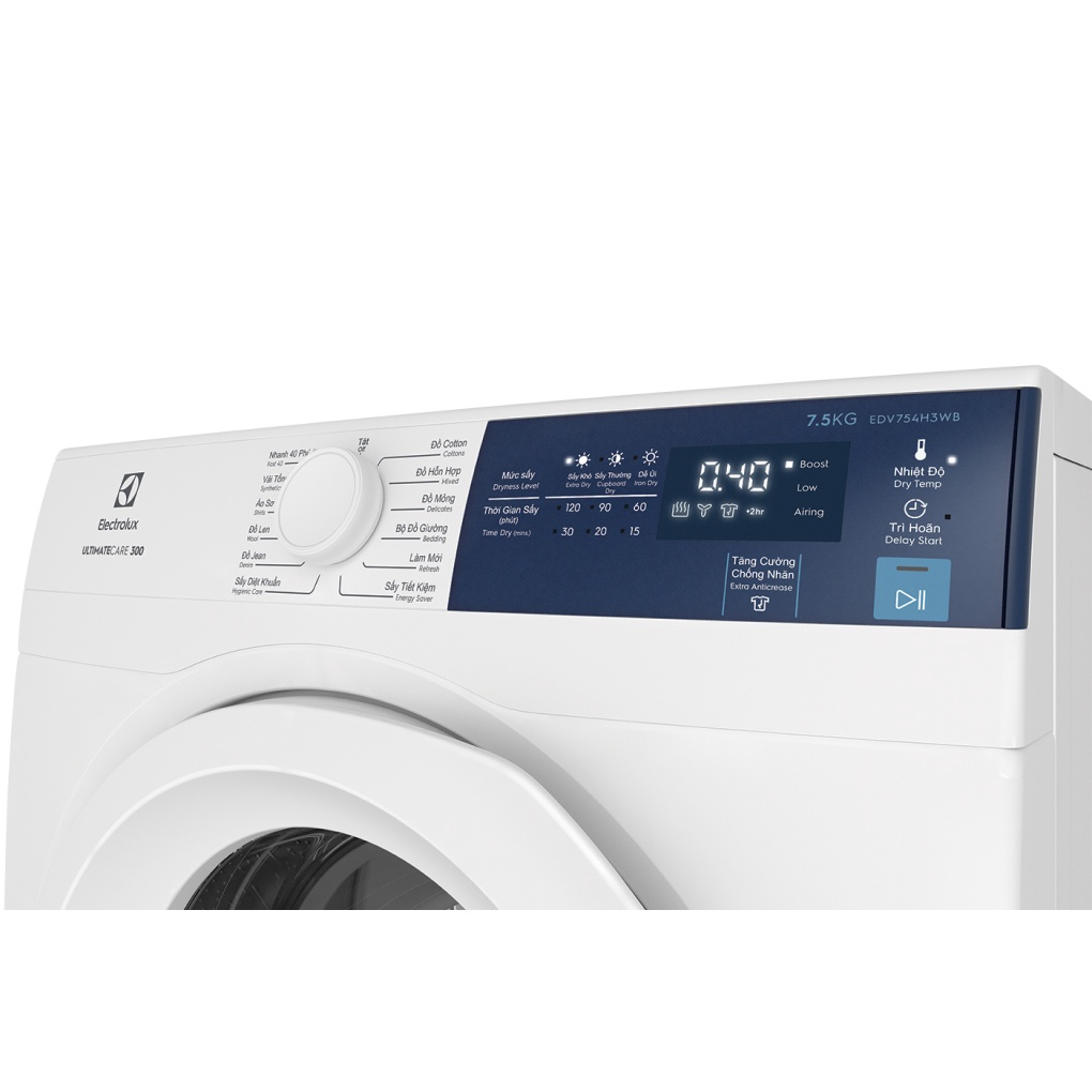 -  - Máy sấy thông hơi Electrolux 7.5 kg EDV754H3WB