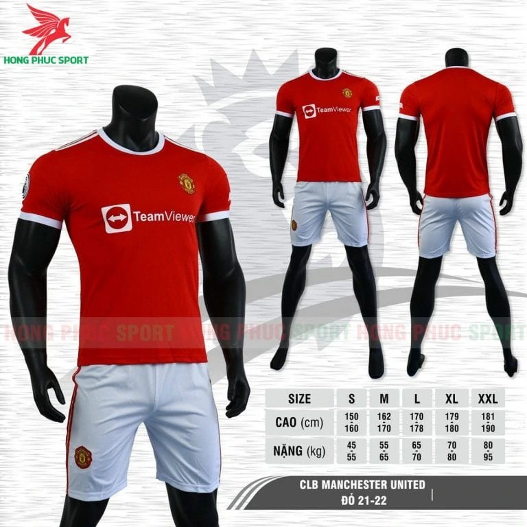 BỘ QUẦN ÁO BÓNG ĐÁ THUN LẠNH CAO CẤP CLB MU 2021 2022