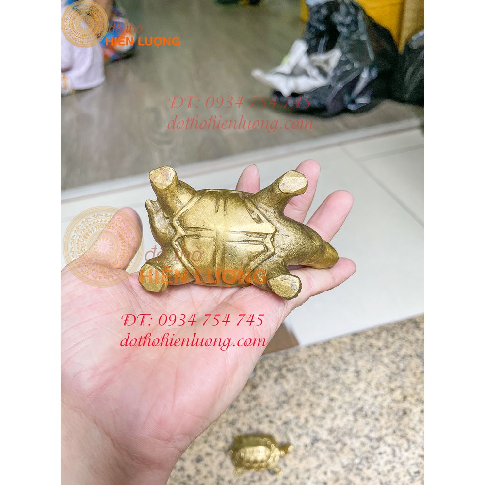 Tượng Rùa Bằng Đồng Phong Thủy Cỡ Bé 2 cỡ