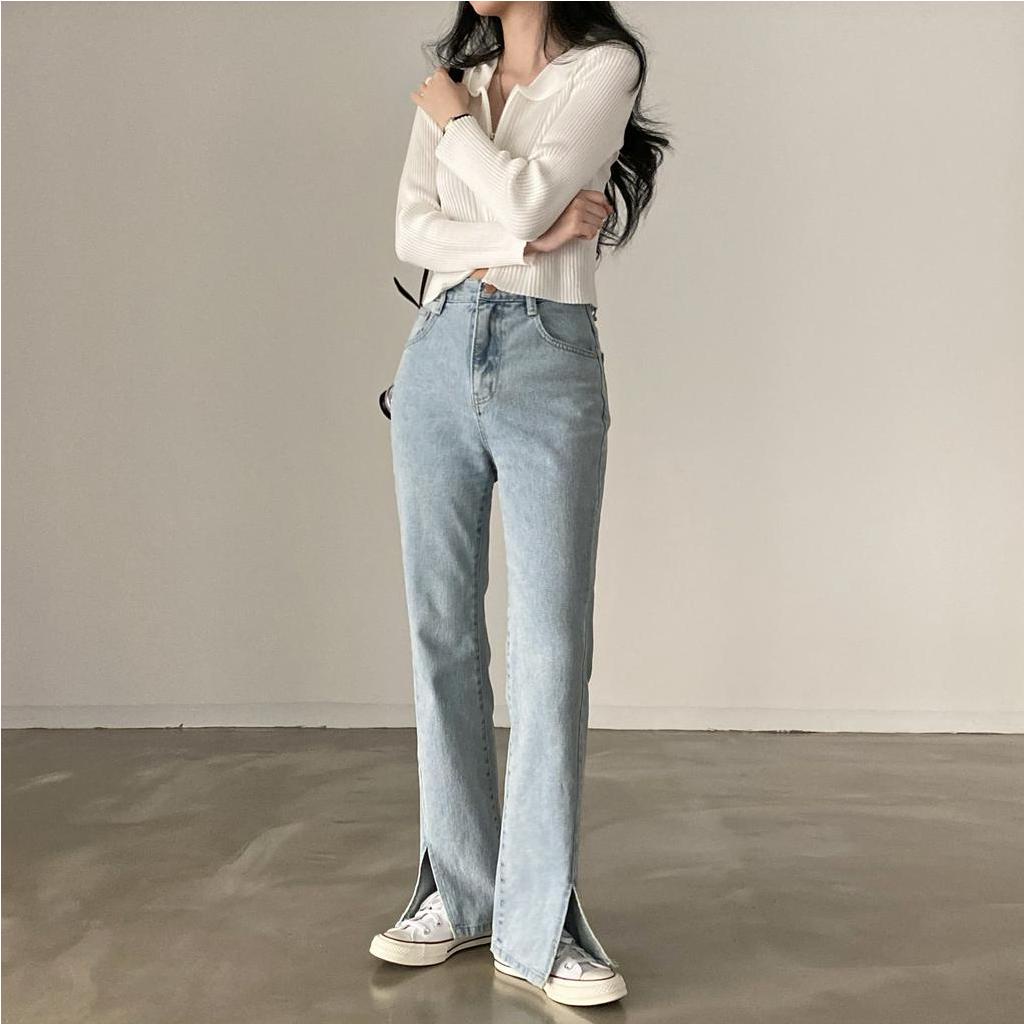 Áo Khoác Len Dài Tay Có Khóa Kéo Gợi Cảm Cho Nữ 41303