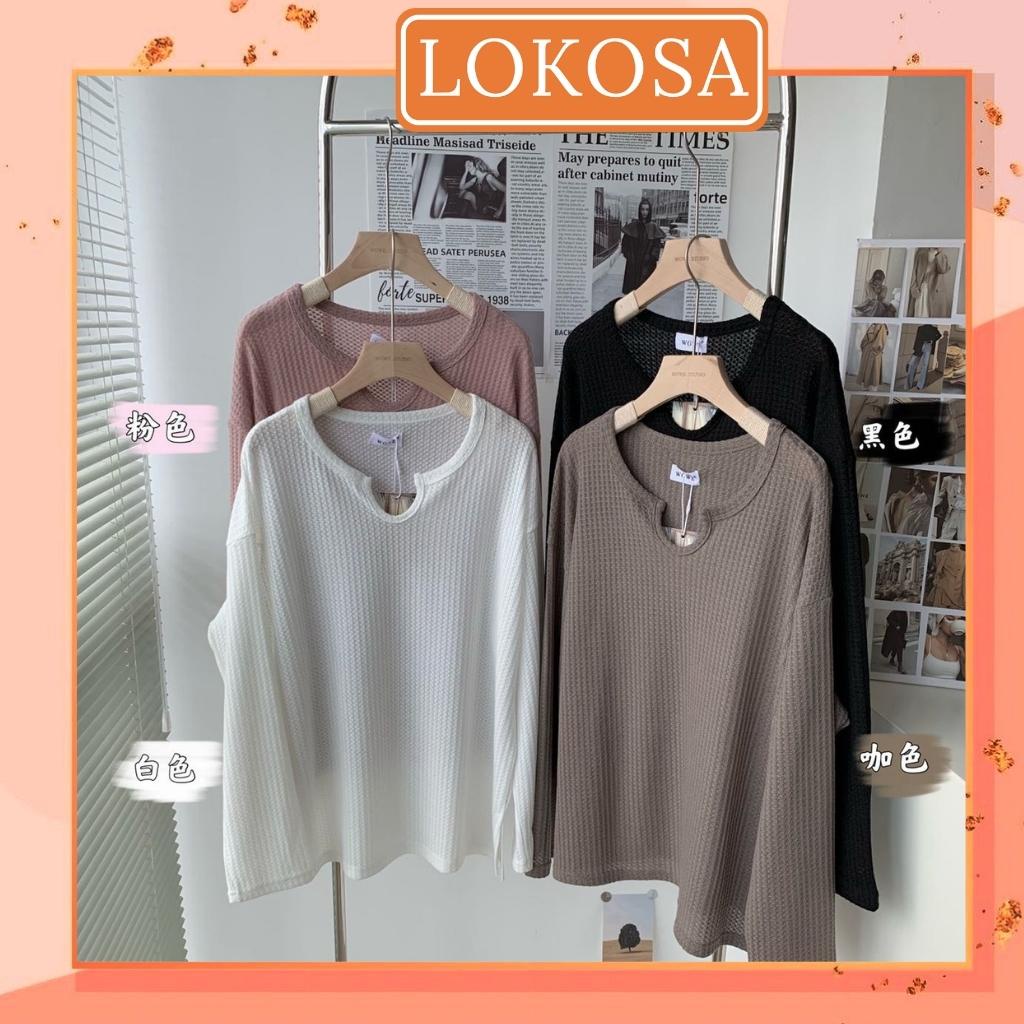 Áo Len Dài Tay Thu Đông Nữ LOKOSA Sweater Cổ Tròn Form Rộng Chất Dày Dặn Cao Cấp Phong Cách Ulzzang Hàn Quốc AO006