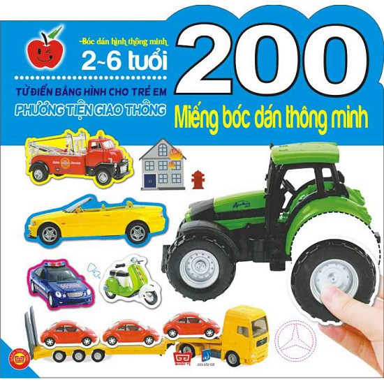 Sách - Bộ 4 quyển 200 Miếng bóc dán thông minh 2-6 tuổi - Tái bản 2018