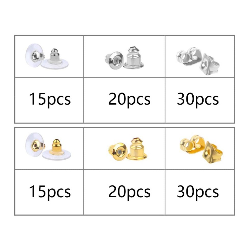 Arin Đệm Bạc Mặt Phẳng Với Bông Tai Bằng Silicon Làm Thủ Công