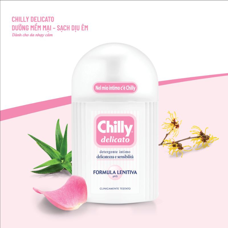 Dung dịch vệ sinh phụ nữ Chilly 200ml - nhập khẩu từ Ý