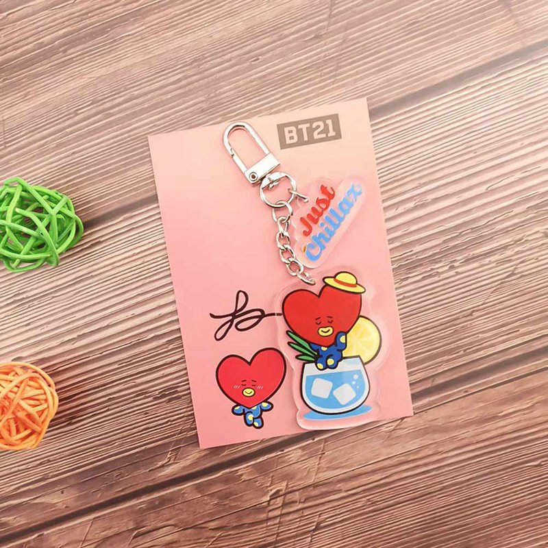 BTS BT21 RJ Móc Khóa Hình đồ chơi nhồi bông Bt21 Dễ Thương