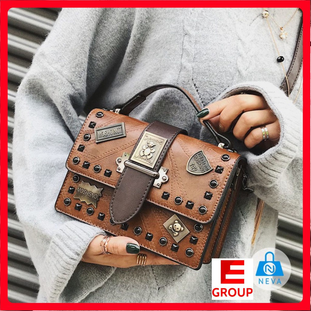 (HOT) Túi Xách Nữ Gắn Đinh Thời Trang Hàn Quốc Cực Chất NEVA9216