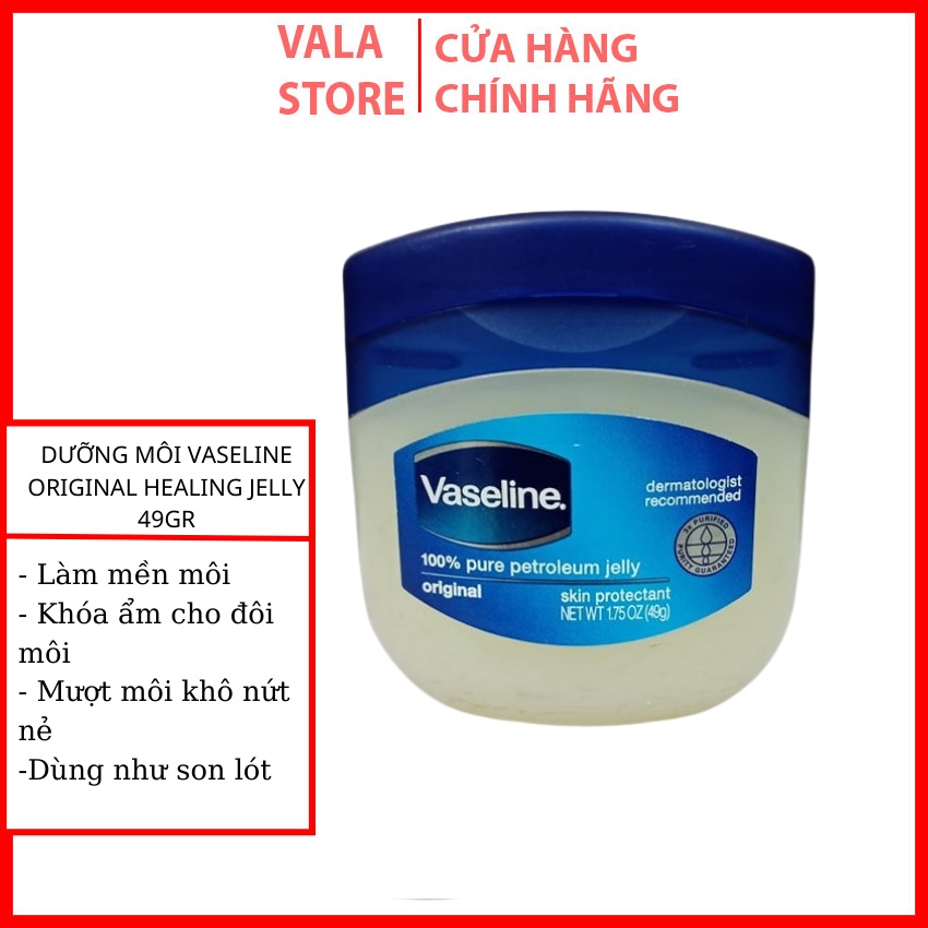 Son Dưỡng Môi Vaseline Original Healing Jelly r, làm mền môi, khóa ẩm cho đôi môi,Mượt môi khô nứt nẻ