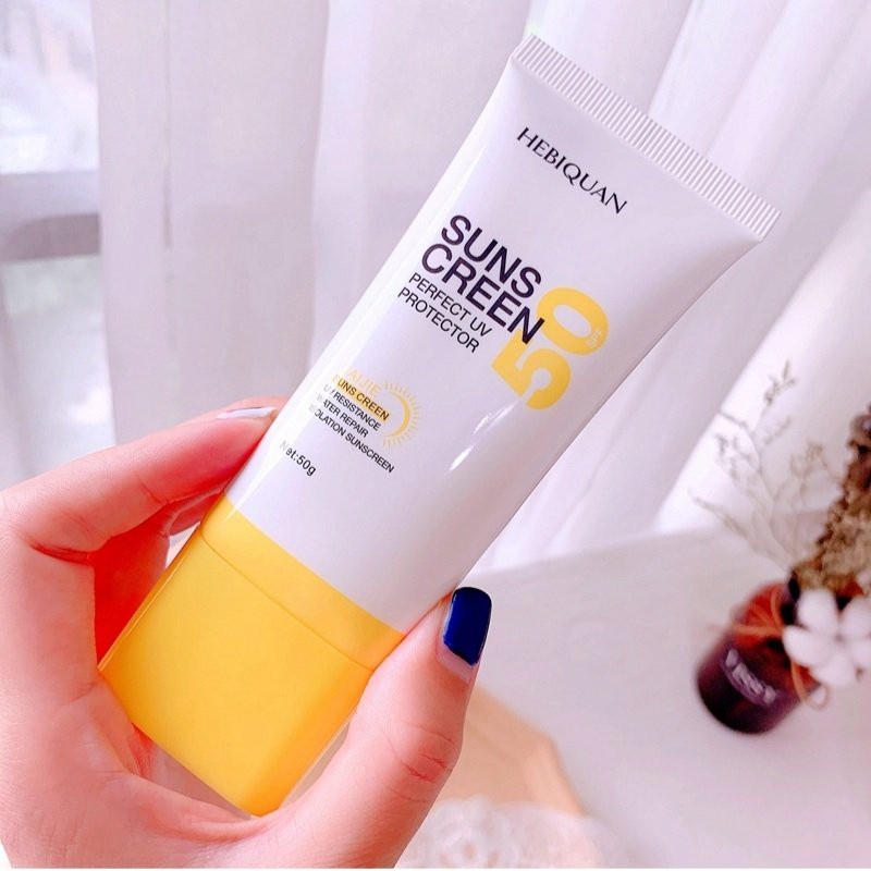 Kem Chống Nắng Vật Lí Hebiquan Caije Suns Screen Spf50+ Chống Nắng Bảo Vệ Da Khỏi Tia Cực Tím Tuýp 50gr